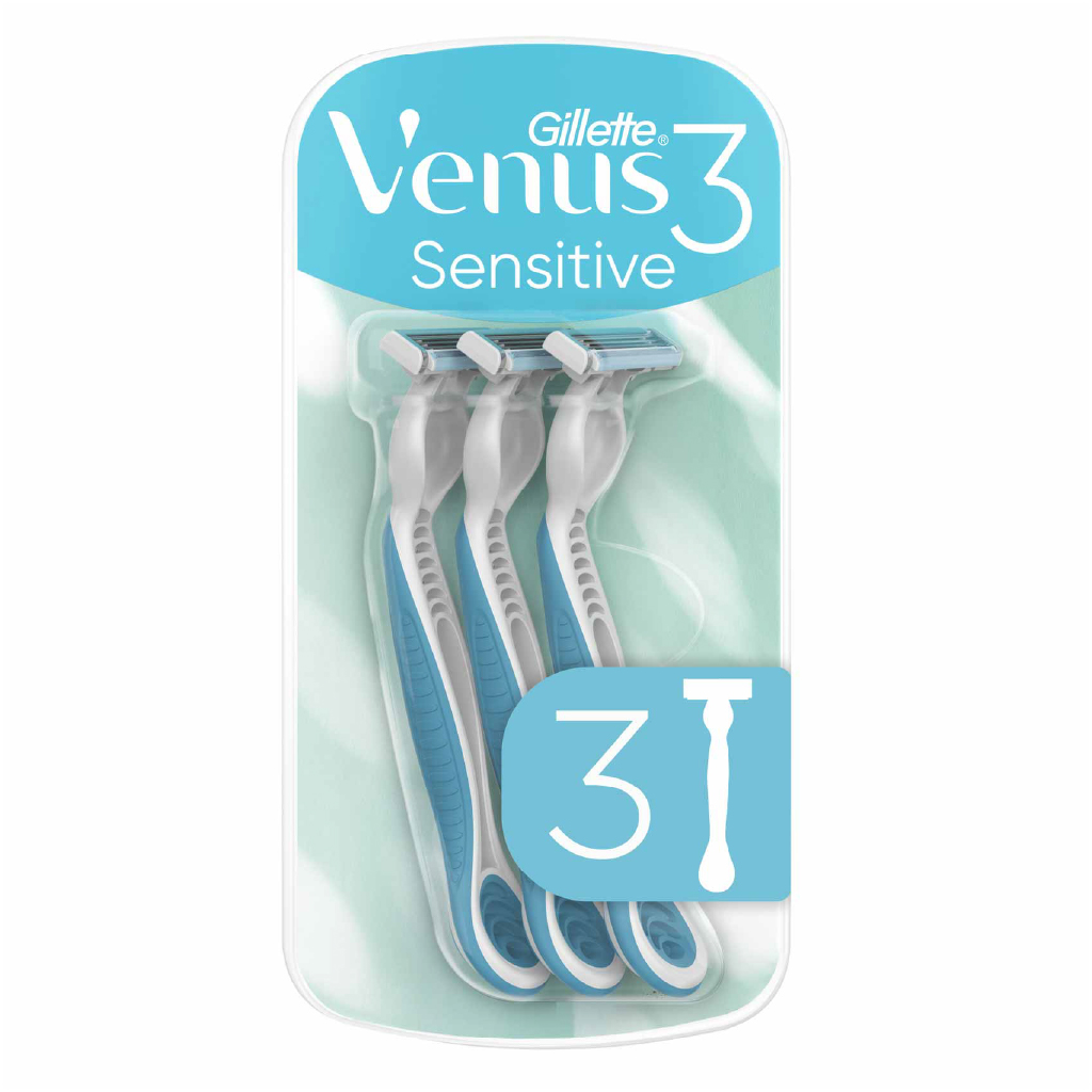 Gillette, Venus Comfortglide Sensitive 3 Blades Razor, Sensitive skin razor with three blades