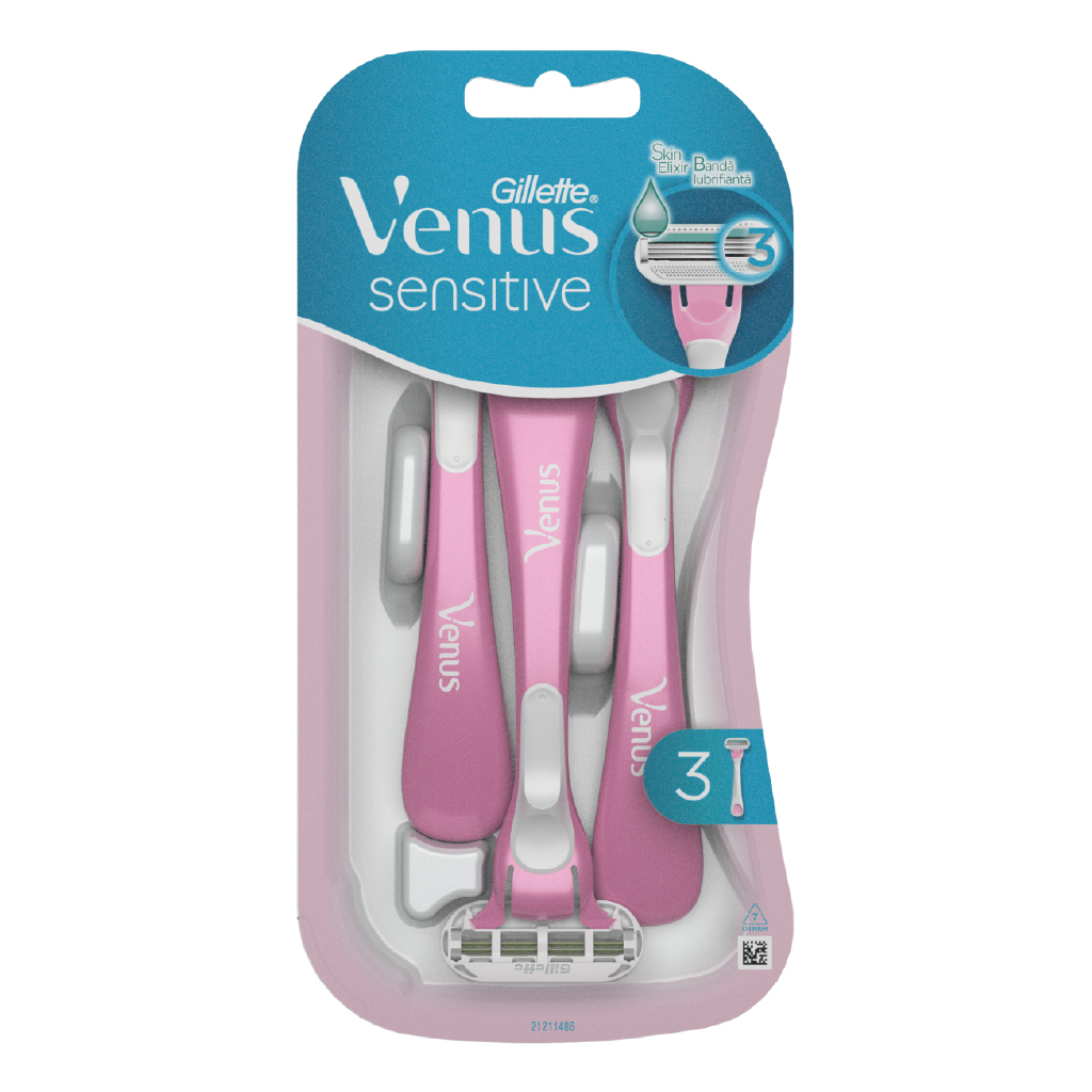 Gillette, Venus Comfortglide Sensitive 3 Blades Razor, Sensitive skin razor with three blades