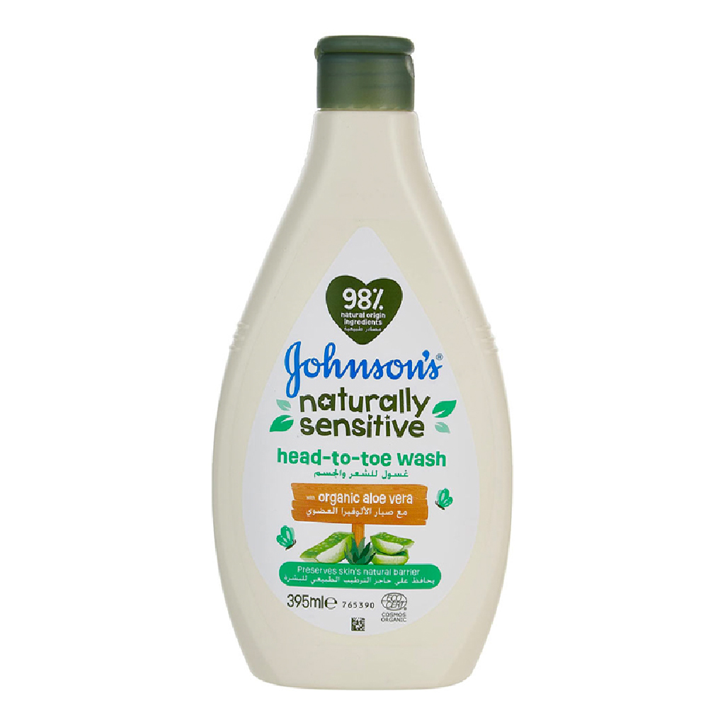 JOHNSON HEAD TO TOE ORGANIC ALOEVERA 395ML