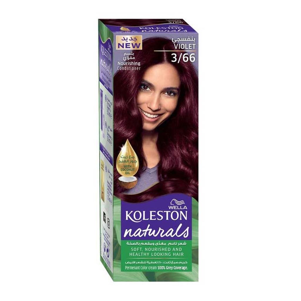 Koleston HC, Kit Violet 66 Hair Color, Complete violet hair dye kit shade 366