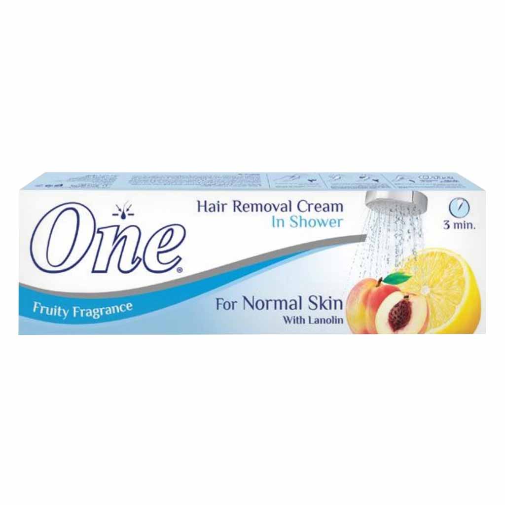 One, Lanolin In Shower Hair Removal Cream, Gentle hair removal cream for sensitive skin, 90g