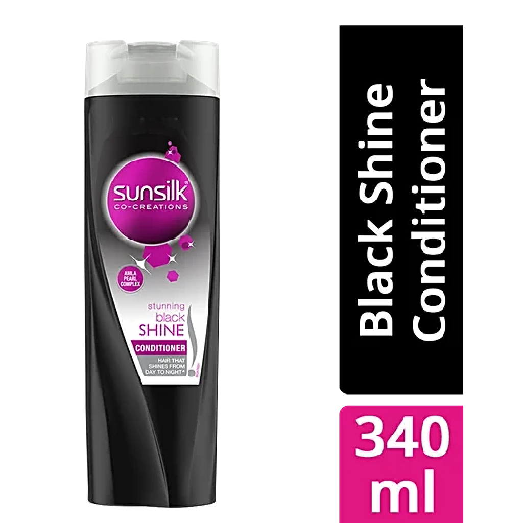 Sunsilk, Conditioner Black Shine, Shine enhancing conditioner for black hair, 340ml