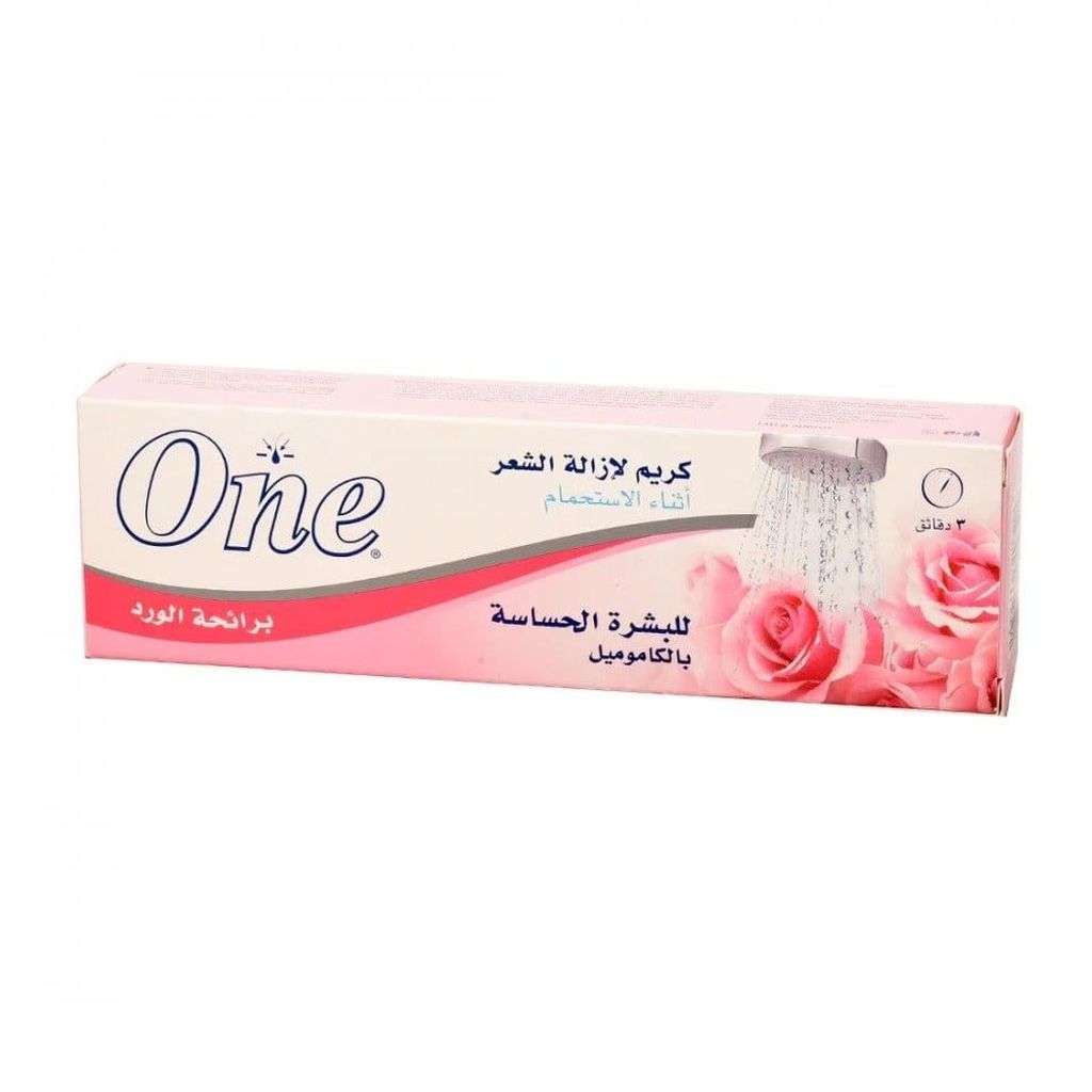 One, In Shower Hair Removal Cream for Sensitive Skin Floral Fragrance, Gentle hair removal cream with floral scent, 140g