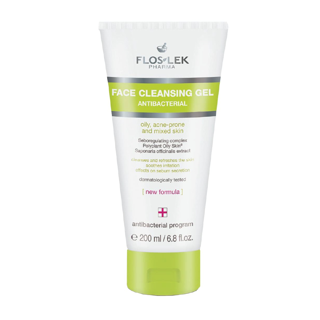 Floslek Anti Acne Face Cleansing Gel 200 ml – Mixed & Oily Skin (Purifying Daily Wash)