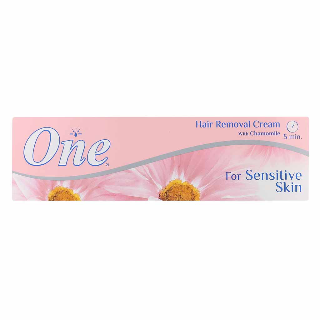 One, Hair Removal Cream with Chamomile, Gentle hair removal cream for sensitive skin, 140g