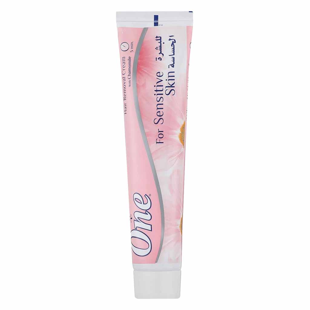 One, Hair Removal Cream with Chamomile, Gentle hair removal cream for sensitive skin, 140g