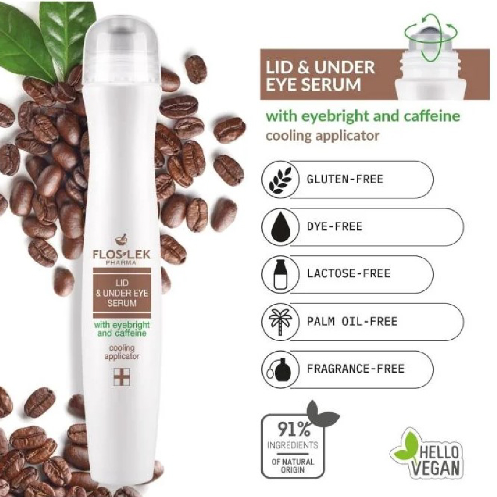 Floslek Llid & Under Eye Gel With Eye Bright & Caffeine 15 Ml