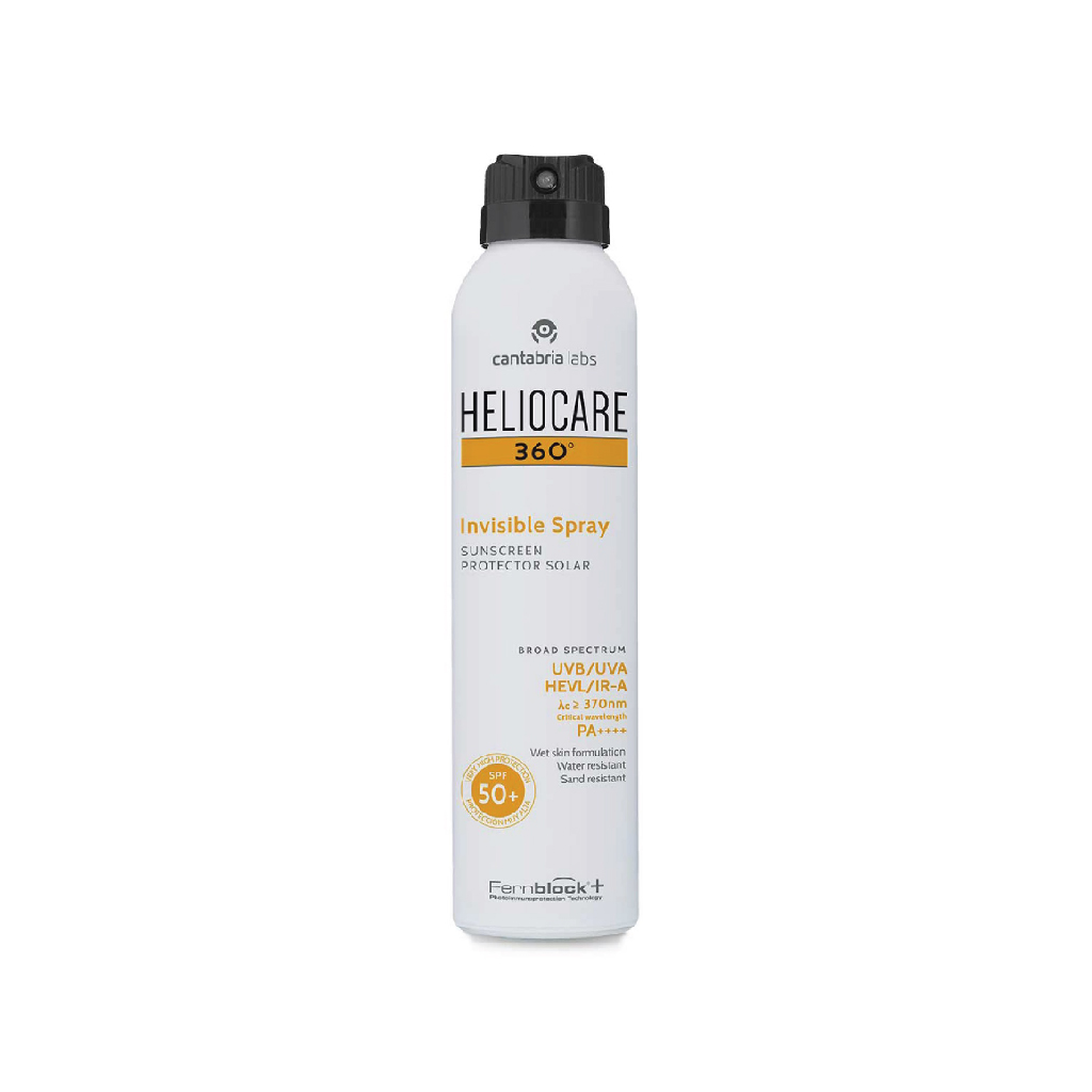 Helio, 360º Invisible Spray SPF 50+, Transparent sun protection spray, 200ml