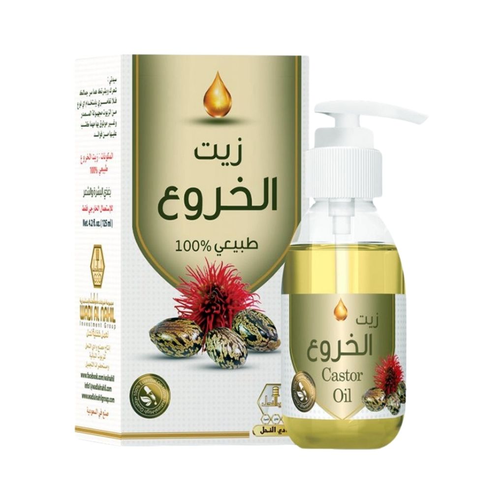 Wadi Alnahil, Castor Oil, Pure natural castor oil for skin and hair, 125ml