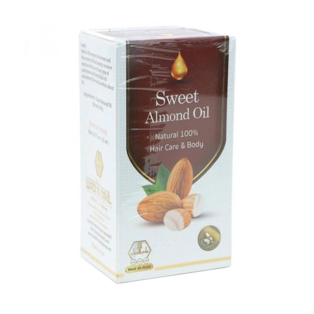 Wadi Alnahil, Sweet Almond Oil, Moisturizing oil for skin and hair, 125ml