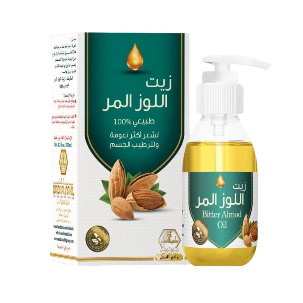 Wadi Alnahil, Almond Oil, Pure moisturizing oil for skin and hair, 125ml