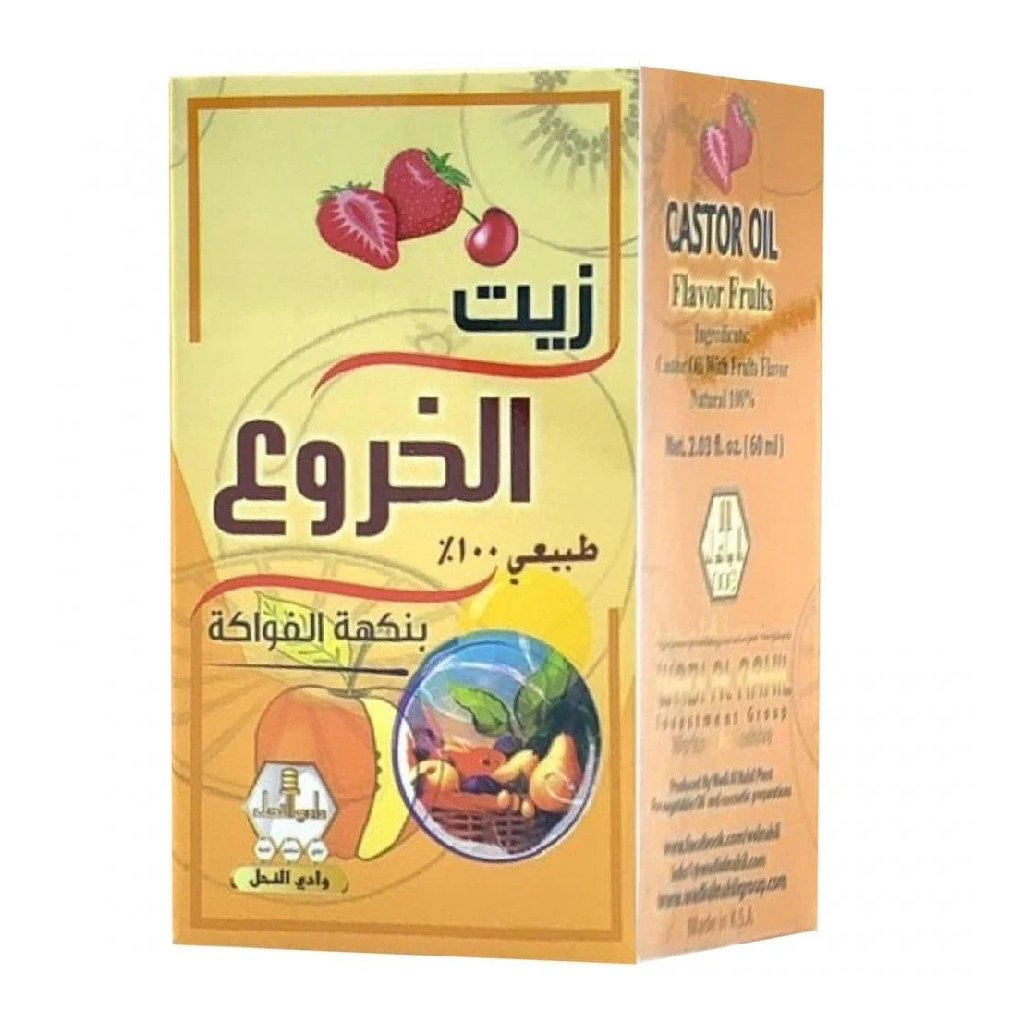 Wadi Alnahil, Castor Oil Fruits, Pure castor oil for skin and hair care, 60ml