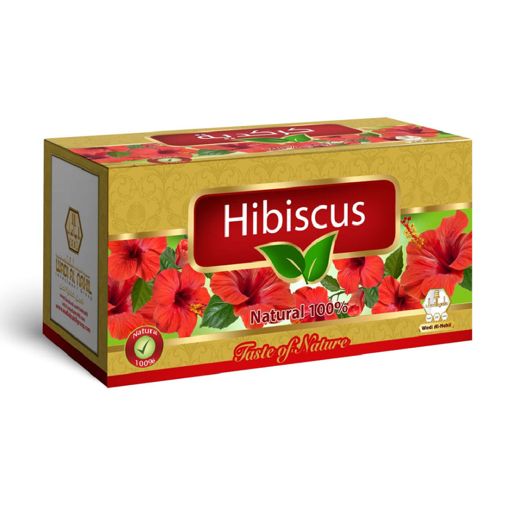 Wadi Alnahil, Hibiscus Tea, Tart and floral hibiscus herbal tea bags, 60g