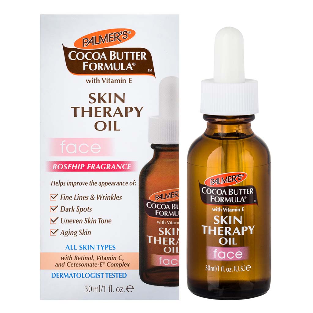 Palmers, Cocoa Butter Formula Skin Therapy Oil Face, Nourishing facial oil for dry skin, 30ml