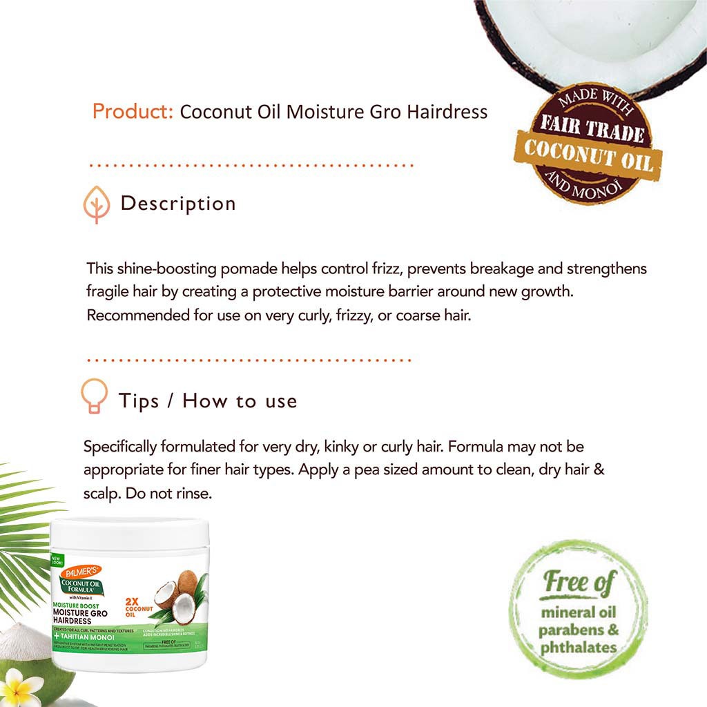 Palmers, Coconut Conditioner Jar, Deep conditioning with coconut oil