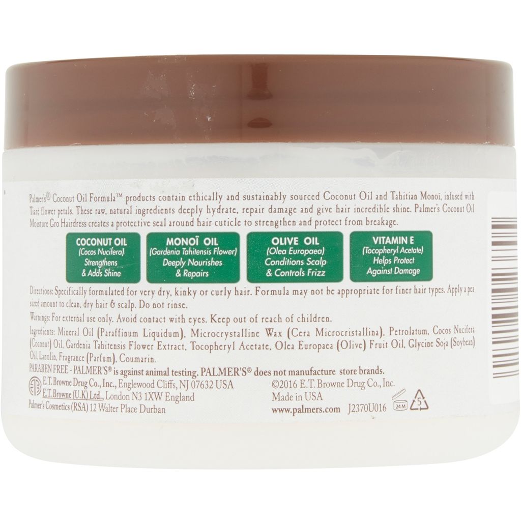 Palmer's, Coconut Oil Moisture Gro Hair Dress, Hydrating hair dress for moisture and growth, 250 ml