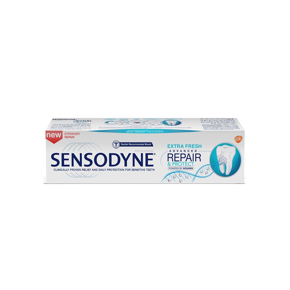 Sensodyne, Advanced Repair & Protect Extra Fresh Toothpaste, Repairing toothpaste for sensitive teeth with fresh flavor, 75ml
