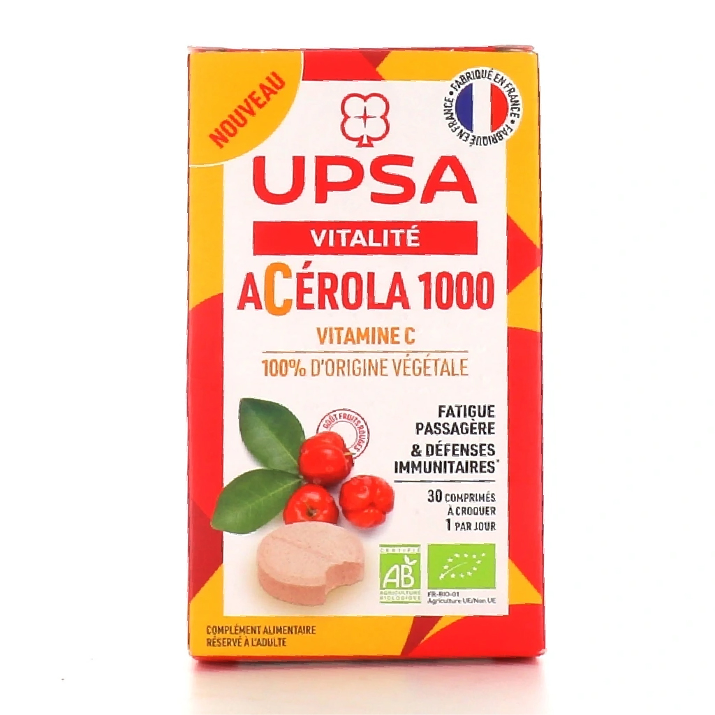 UPSA VITALITY ACEROLA 1000 VIT C 30 TAB