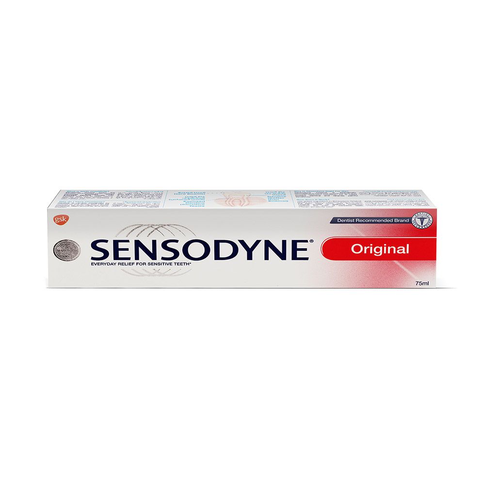 Sensodyne, Toothpaste original formula, Daily toothpaste for sensitive teeth protection, 75 ml