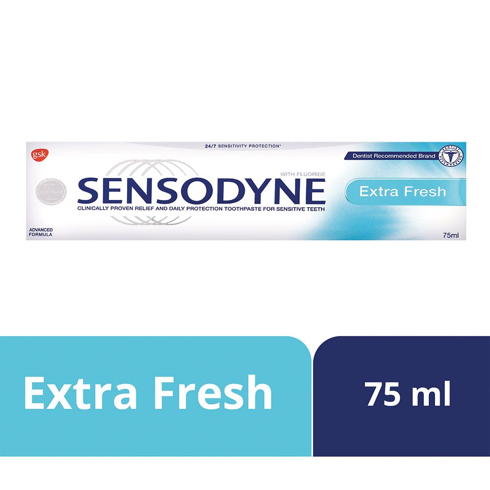Sensodyne, Toothpaste Extra Fresh, Fresh flavored toothpaste for sensitive teeth, 75ml