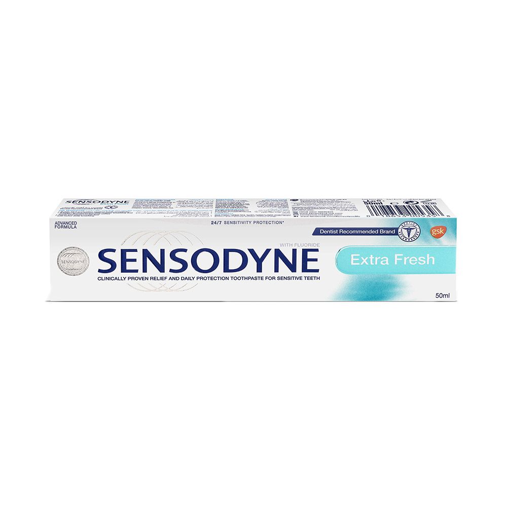 Sensodyne, Extra Fresh Toothpaste, Toothpaste for sensitive teeth with fresh flavor, 50ml