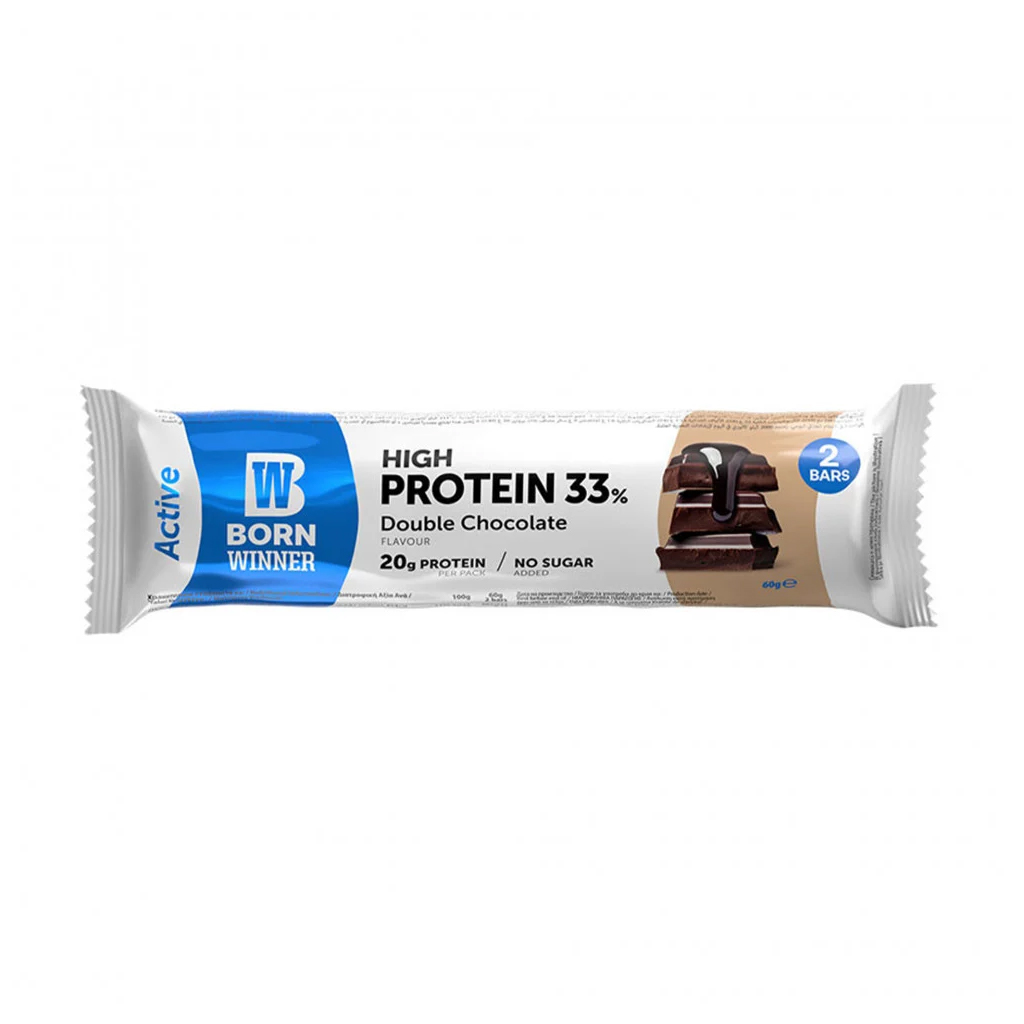Born Winner, Protein Bar Active Chocolate, Energy protein bar with chocolate flavor, 60g
