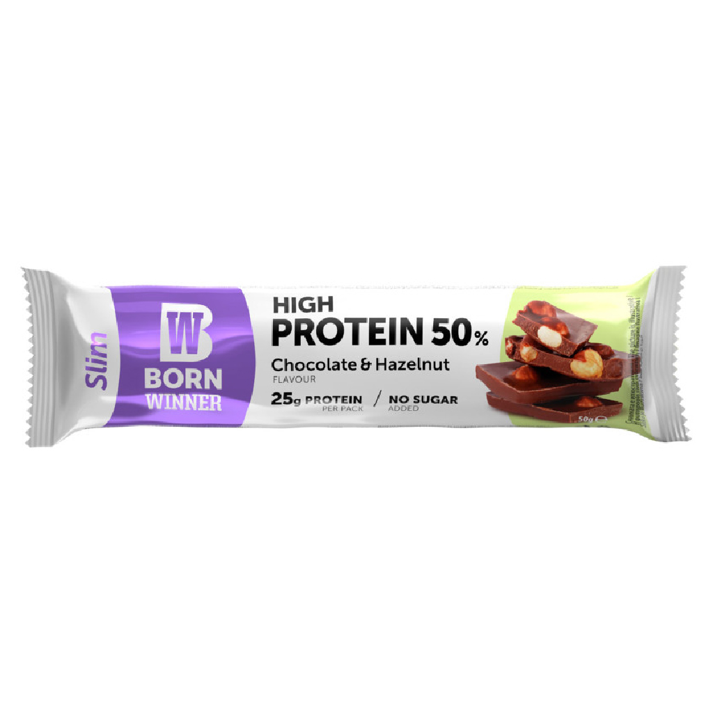 BORN WINNER PROTEIN BAR SLIM WITH CHOCOLATE AND HAZELNUT - 50G
