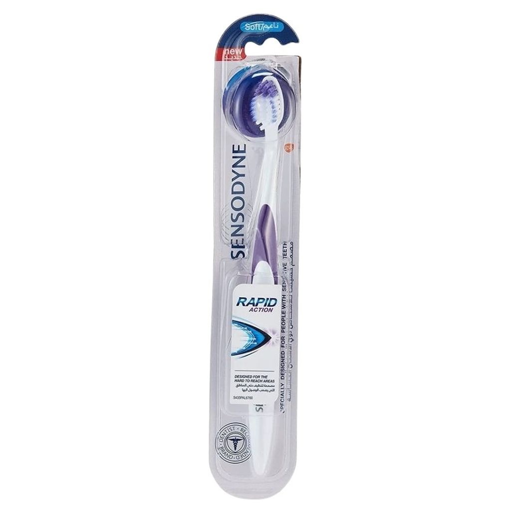 Sensodyne, Rapid Action Soft Toothbrush, Soft bristle toothbrush for quick relief, 1 piece