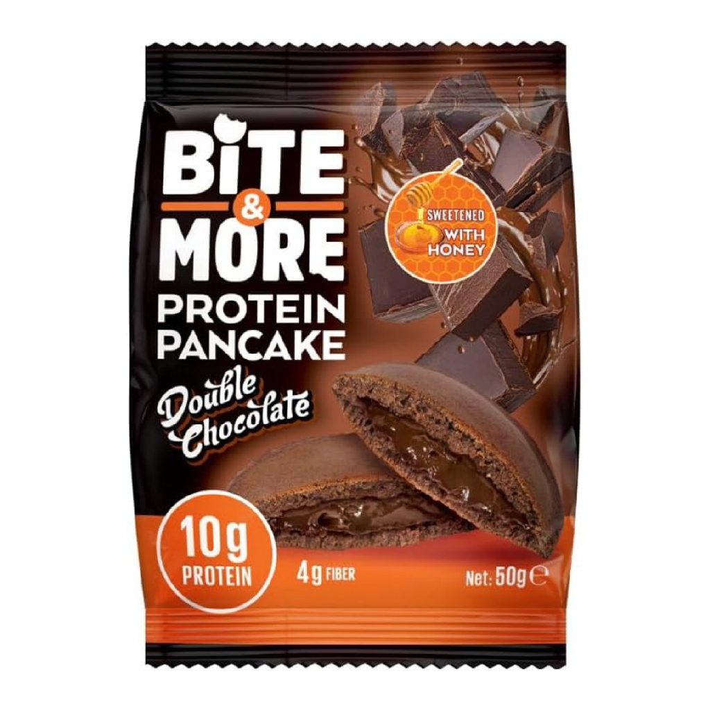 Bite And More, Protein Pancake Double Chocolate, High-protein double chocolate pancake mix, 50g