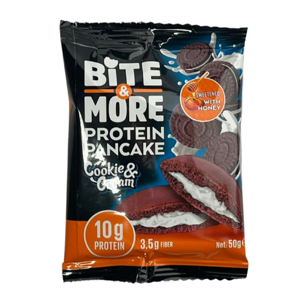 Bite And More, Protein Pancake Oreo, High-protein Oreo flavored pancake mix, 50g