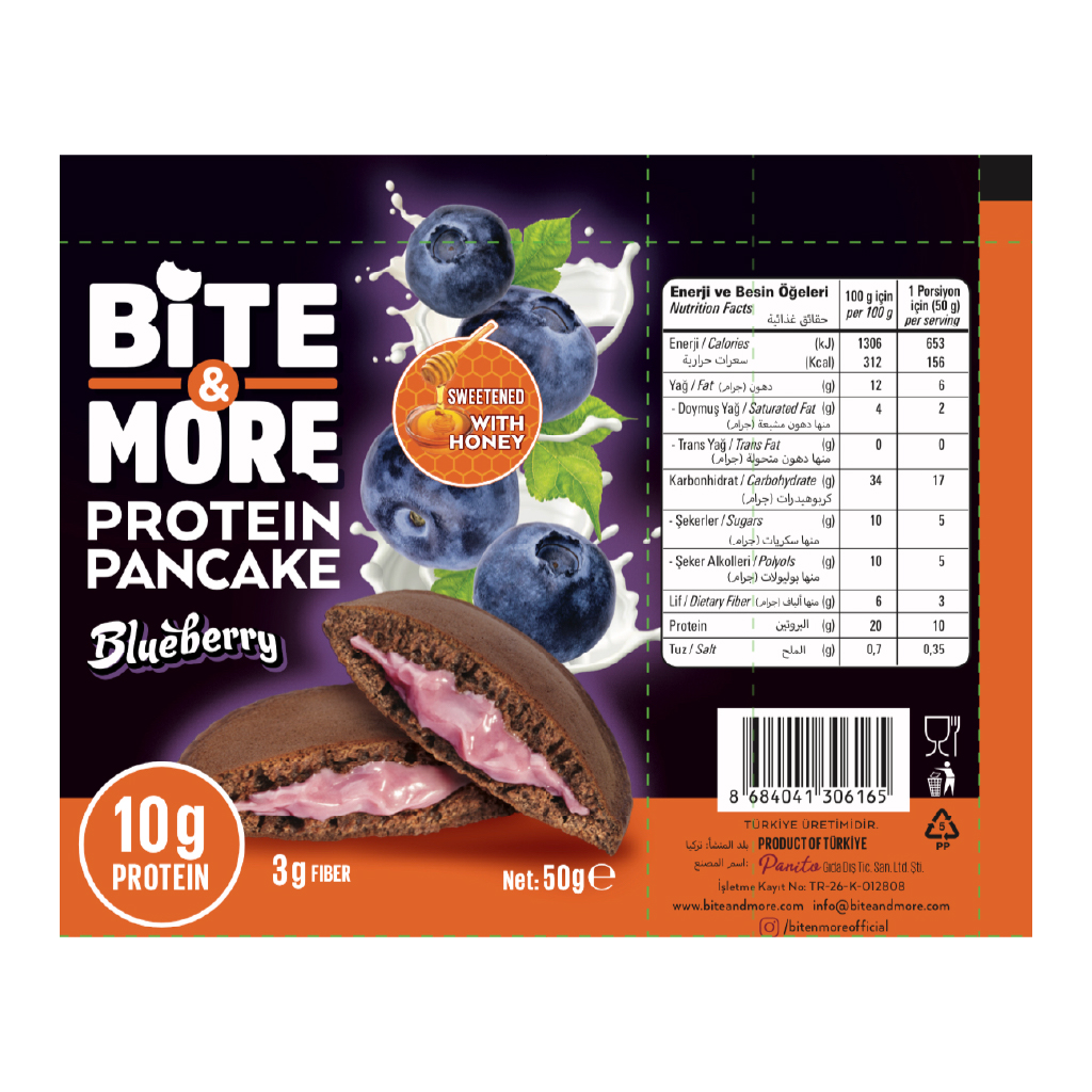 BITE AND MORE - PROTEIN PANCAKE BERRY - 50G