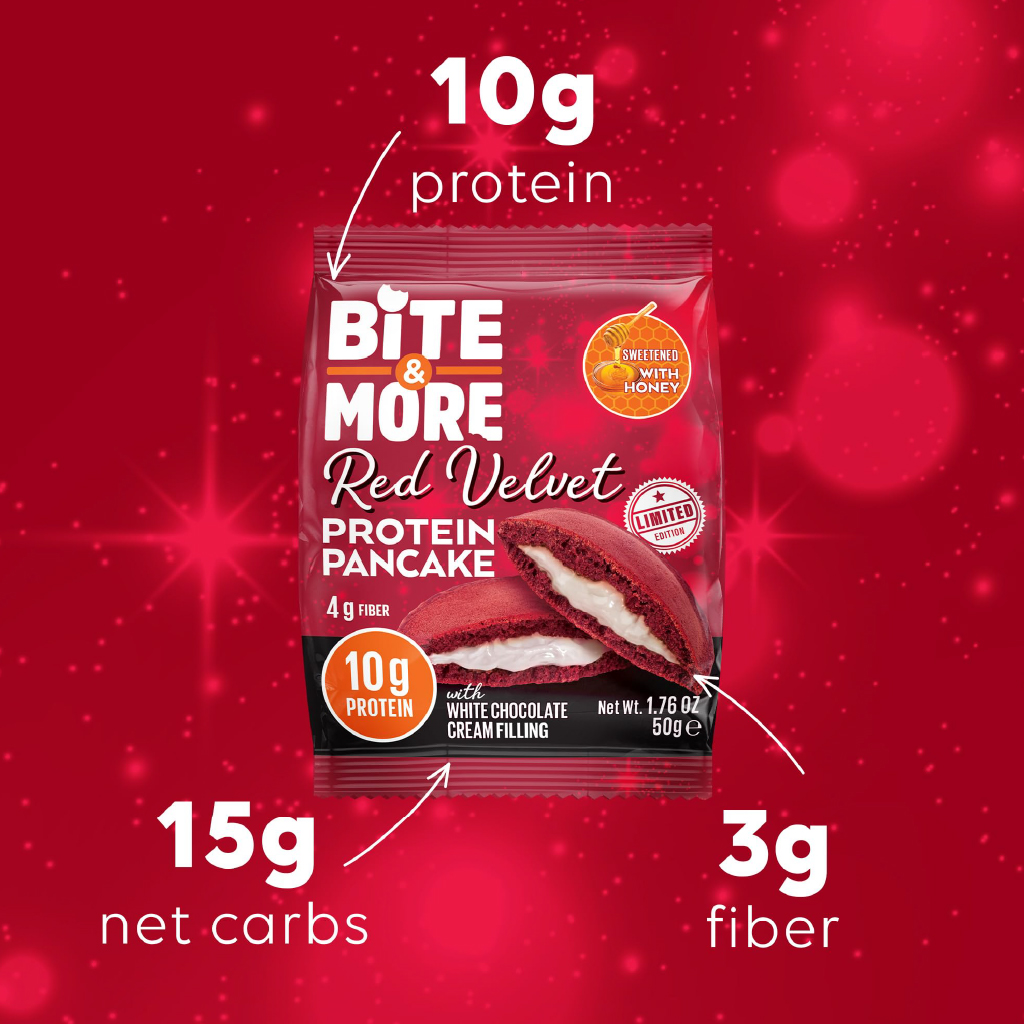 BITE AND MORE - PROTEIN PANCAKE RED VELVET - 50G
