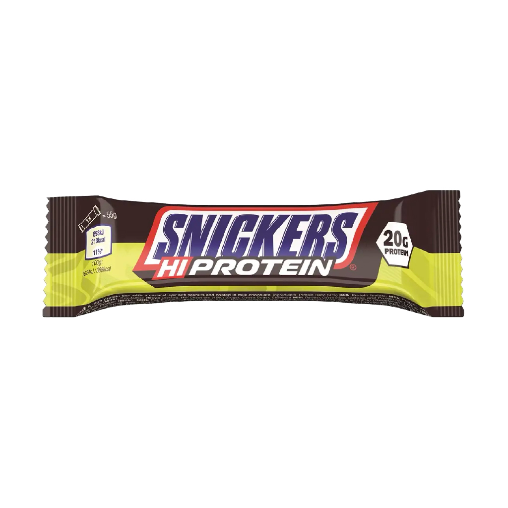 Snickers, Protein Bar High Protein with Caramel, Chewy caramel high protein bar, 55g