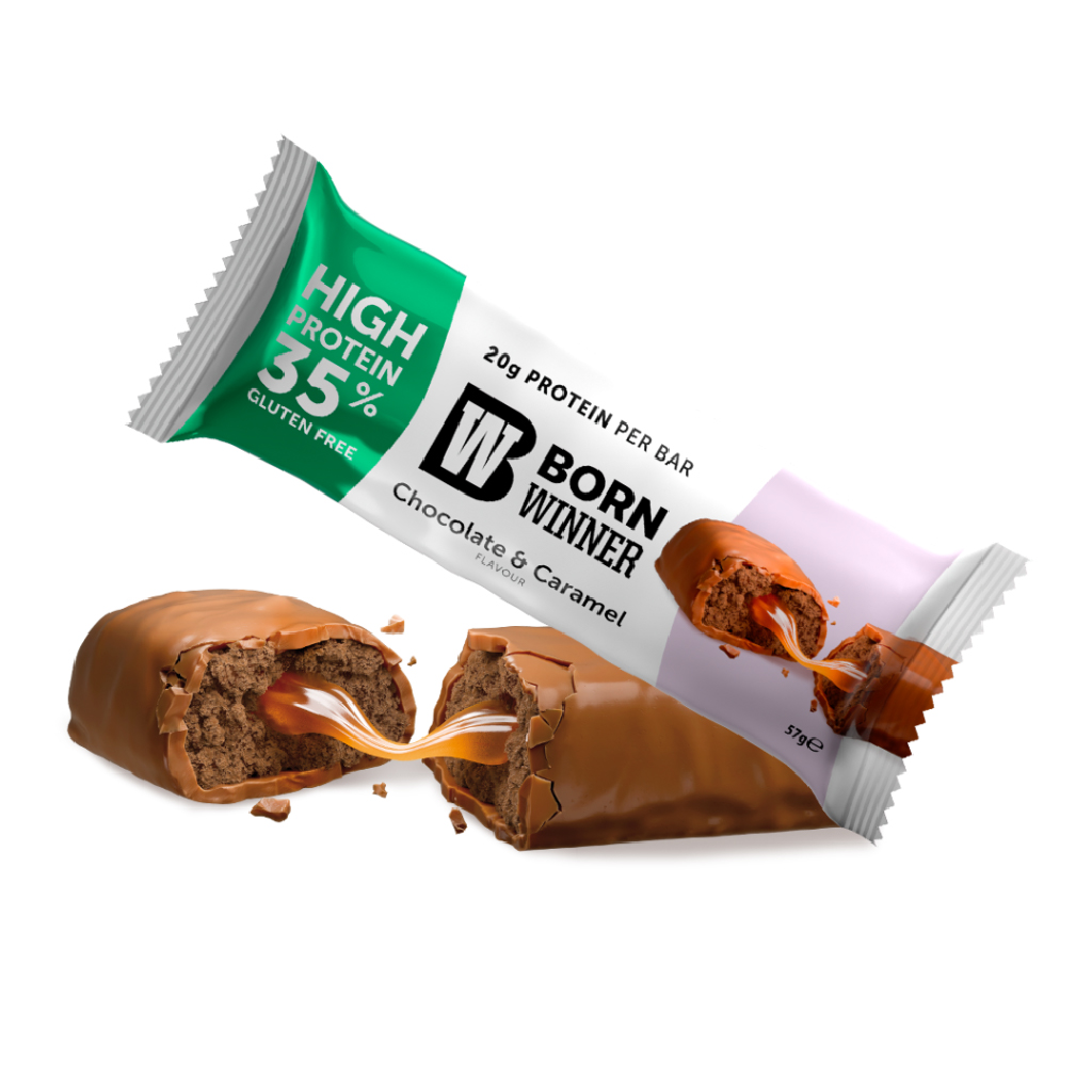 Born Winner, Protein Bar Core Chocolate Caramel, Chocolate caramel flavored protein bar, 57g