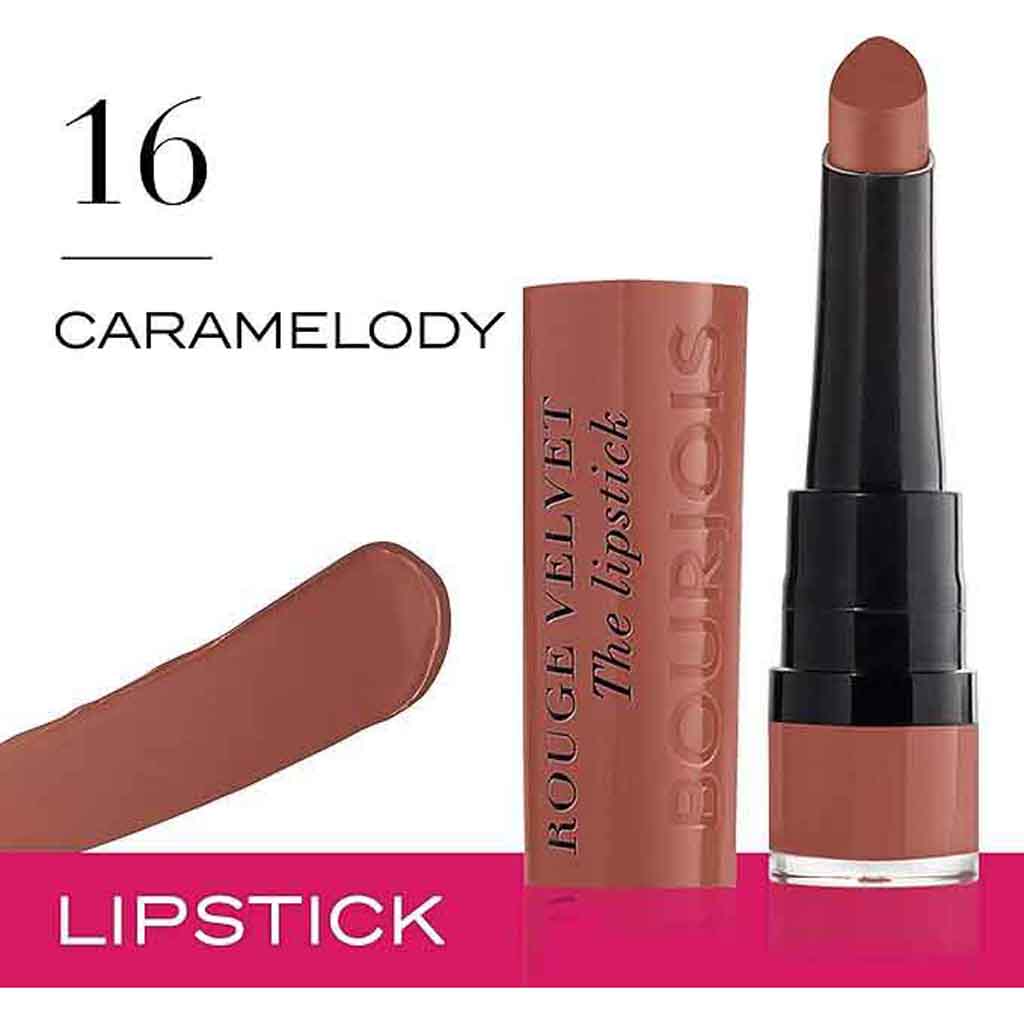 Bourjois, Rouge Velvet Premium Matte Lipstick, Caramel Soleil, Matte lipstick in caramel shade