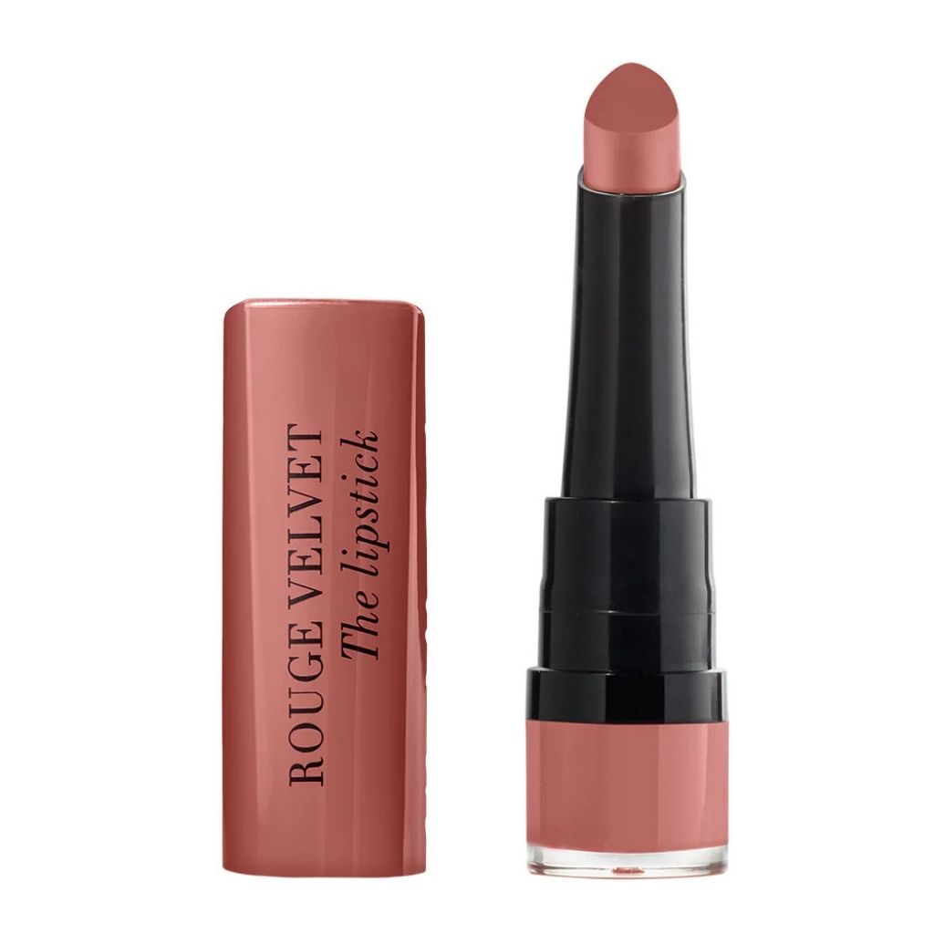 Bourjois, Rouge Velvet Premium Matte Lipstick, Rose Brûlé, Velvet matte lipstick in warm rose shade