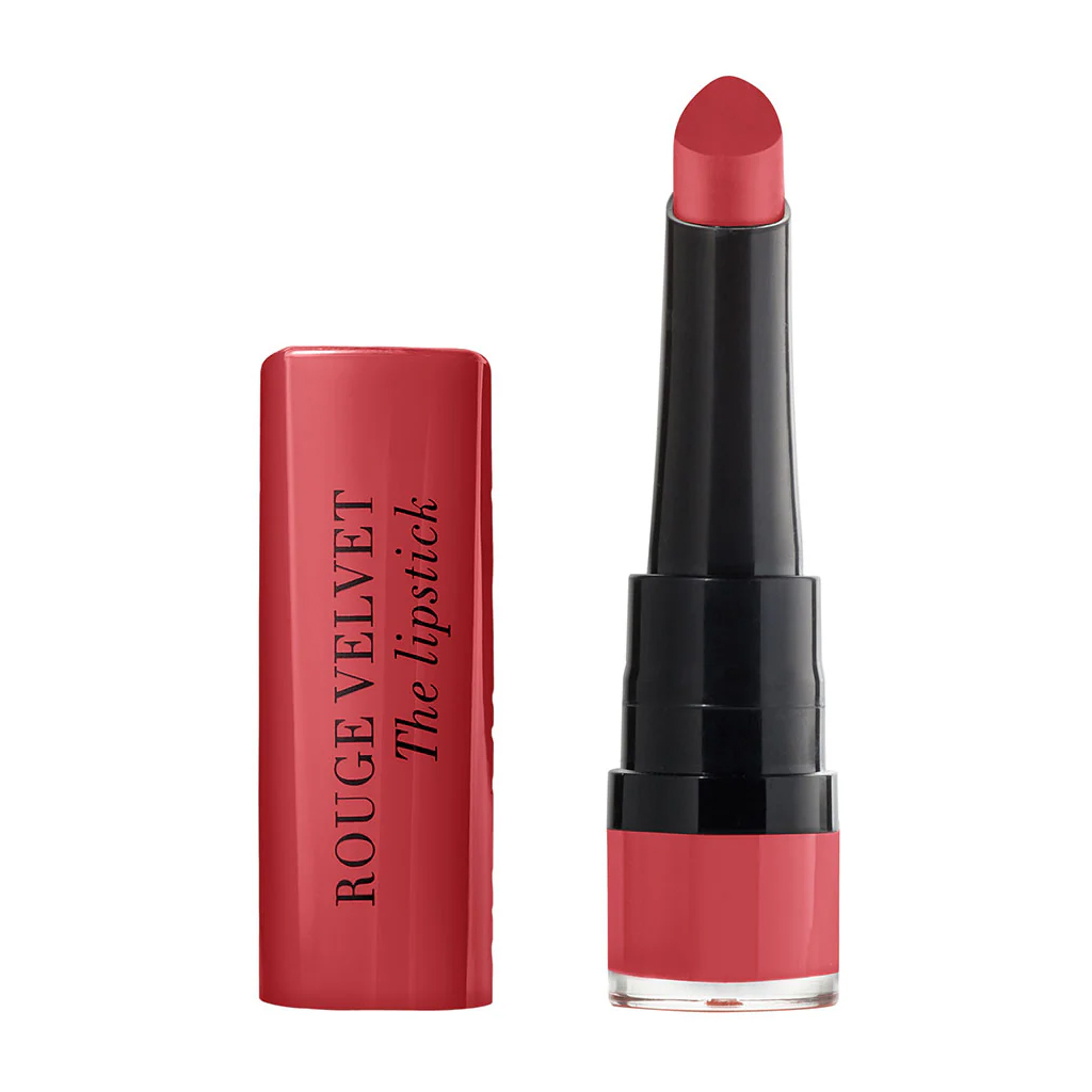 Bourjois, Rouge Velvet Premium Matte Lipstick, Cherry Amour, Long-lasting matte lipstick in cherry red