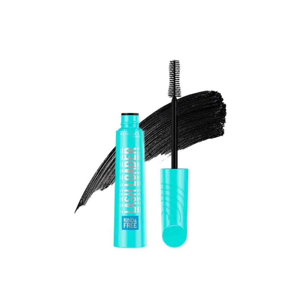 Rimmel, Kind & Free Lash Loader Mascara, 001 Black, Volumizing mascara with natural ingredients