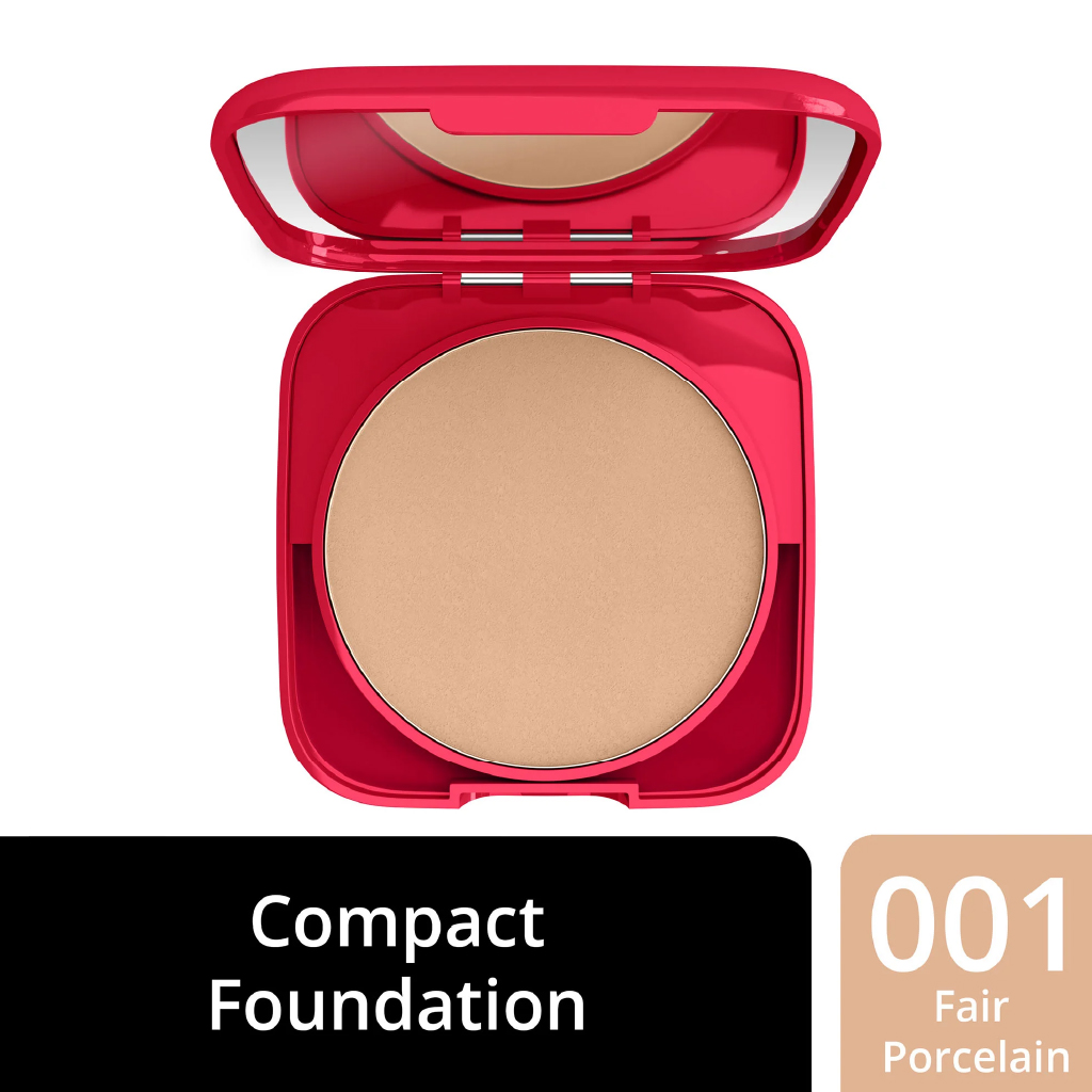 Rimmel, Lasting Finish Compact Foundation, Smooth matte finish with full coverage, Shade 001 Fair Porcelain