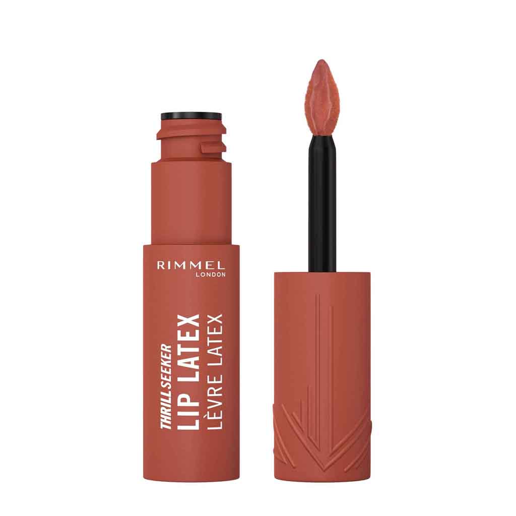Rimmel, Thrillseeker Lip Lacquer, High-shine moisturizing lip color, Shade Honey-Bun 250