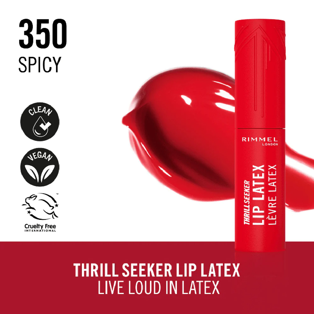 Rimmel, Thrillseeker Lip Lacquer, Glossy lip lacquer with warm spicy hue, Shade 350 Spicy