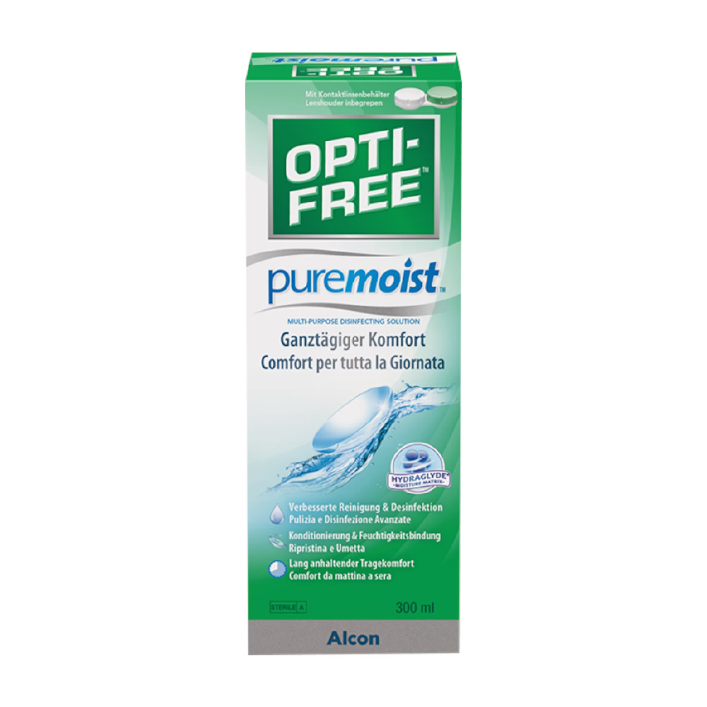 Optifree, Puremoist, Moisturizing contact lens solution, 300ml