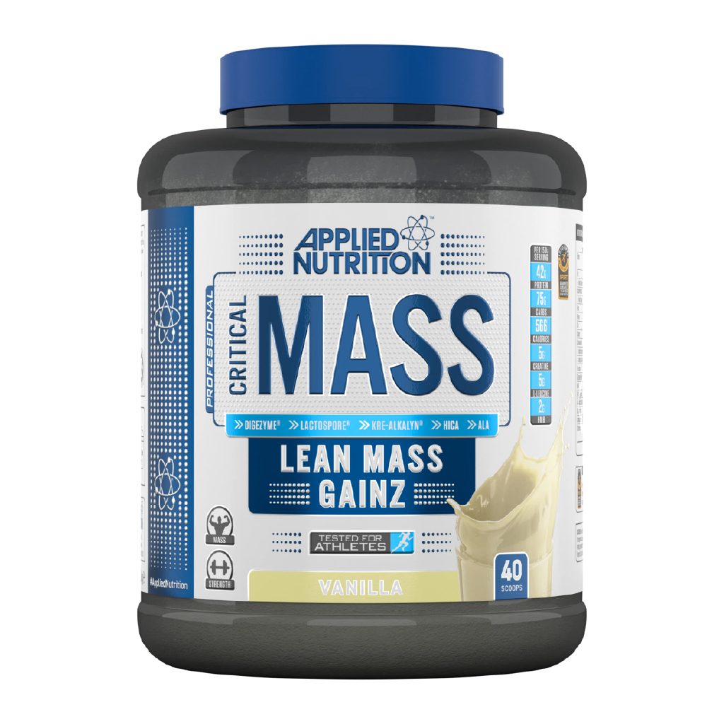AN, Critical Mass Lean Mass Gainz Vanilla, High-calorie lean mass gainer powder with vanilla flavor, 2.4kg