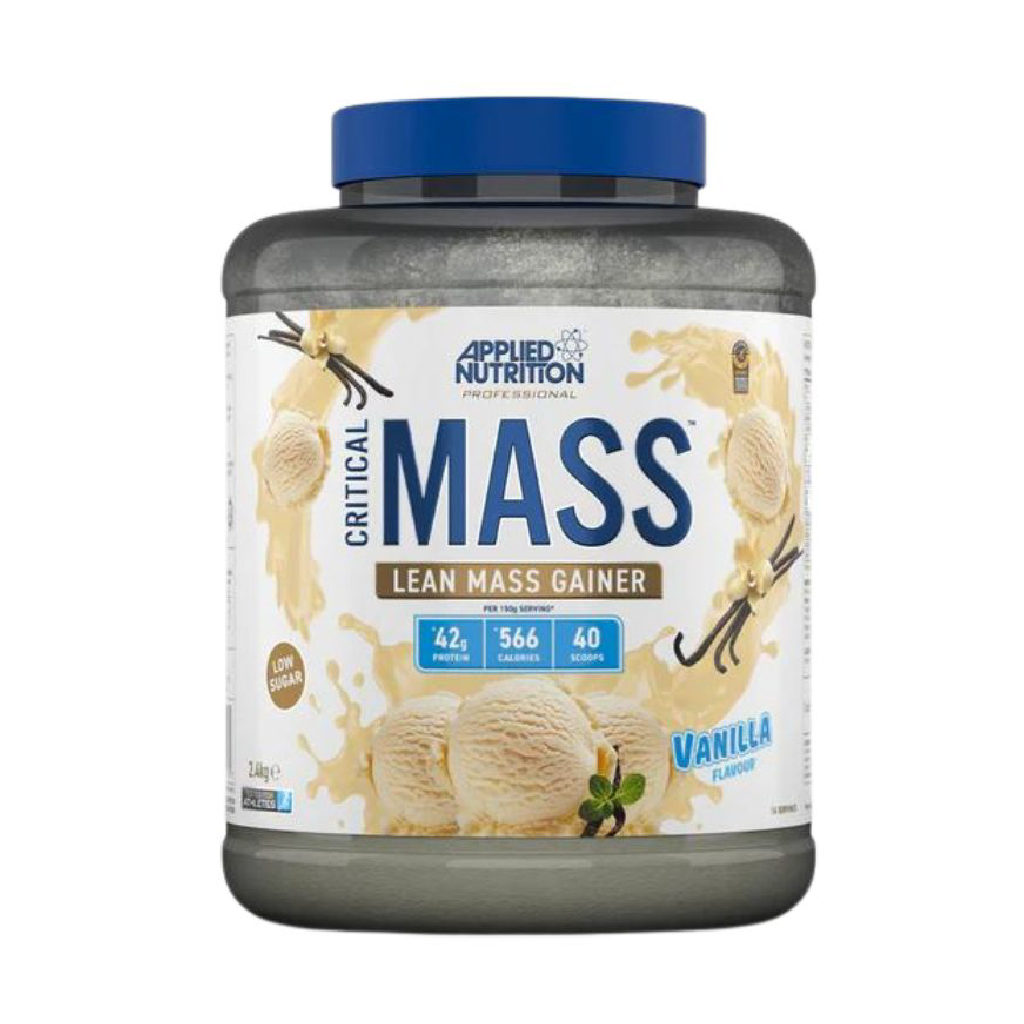 AN, Critical Mass Lean Mass Gainz Vanilla, High-calorie lean mass gainer powder with vanilla flavor, 2.4kg