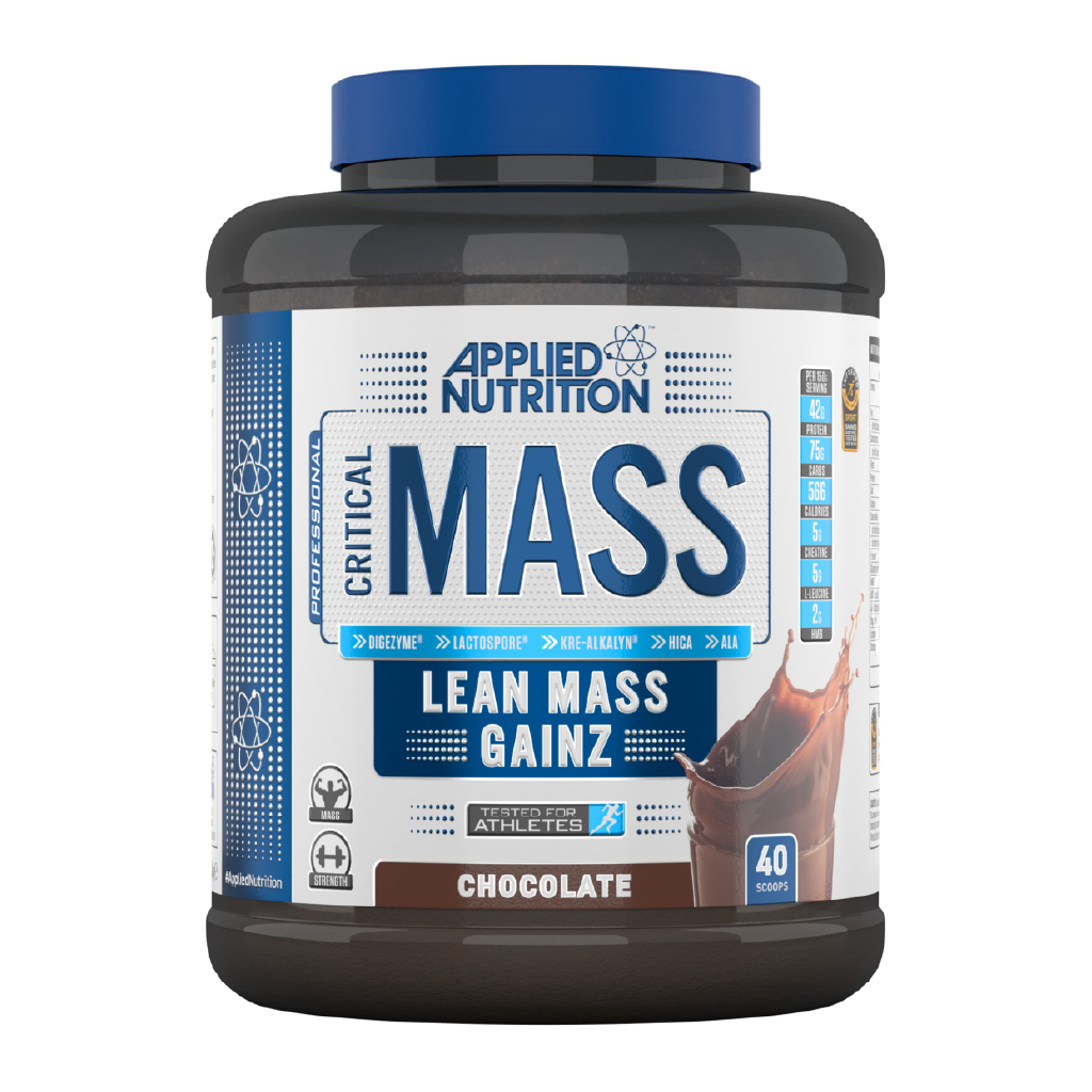 AN, Critical Mass Lean Mass Gainz Chocolate, High-calorie lean mass gainer powder with chocolate flavor, 2.4kg