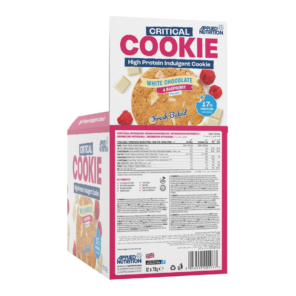 AN, Critical Cookie Choco & Raspberry Fresh Baked, Fresh baked chocolate and raspberry protein cookie, 85g