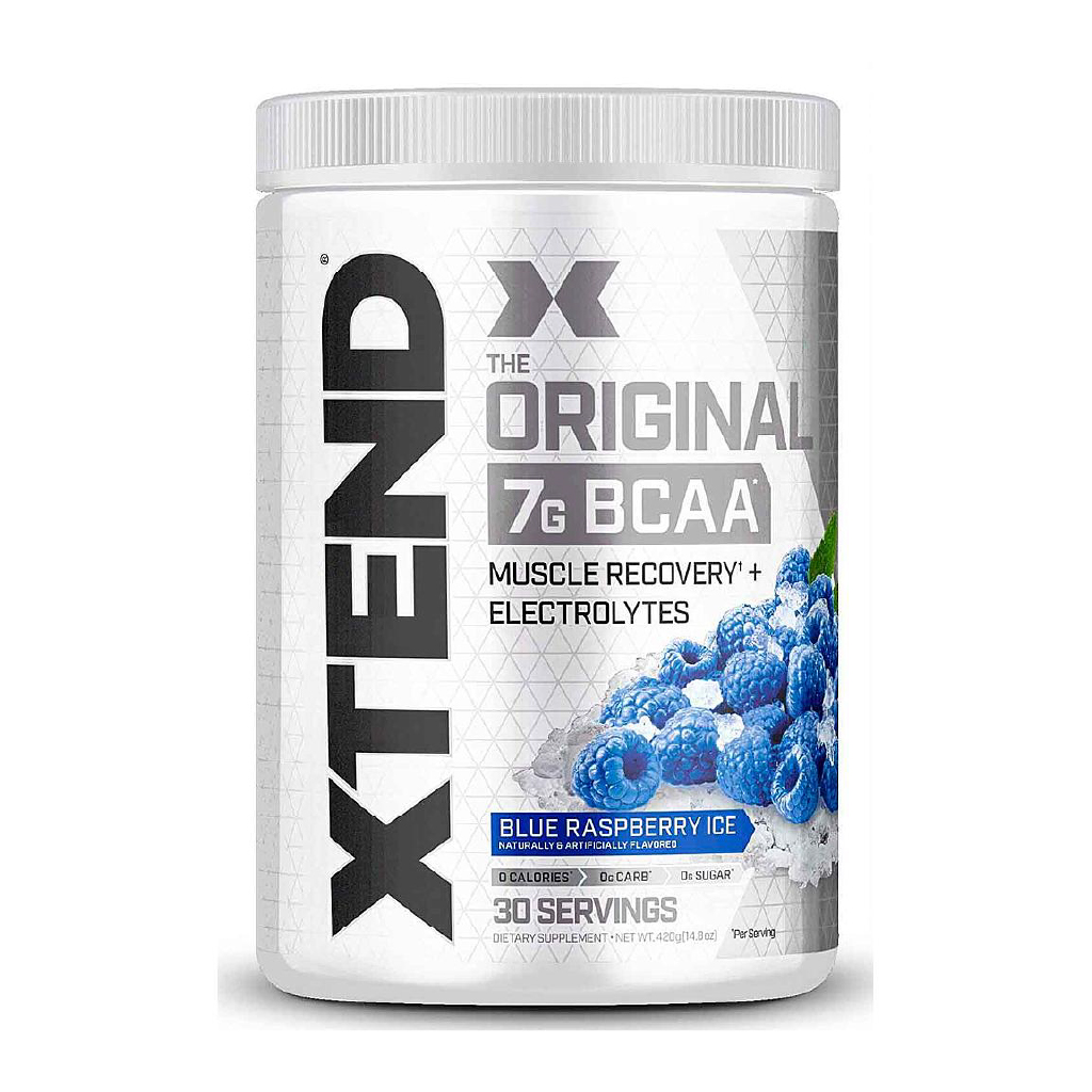 SCI, Xtend BCAAs Blue Raspberry Ice, Branched-chain amino acids powder with blue raspberry flavor, 416g