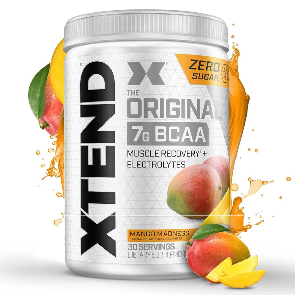 SCI, Xtend BCAAs Mango Madness, Branched-chain amino acids powder with mango flavor, 30 servings