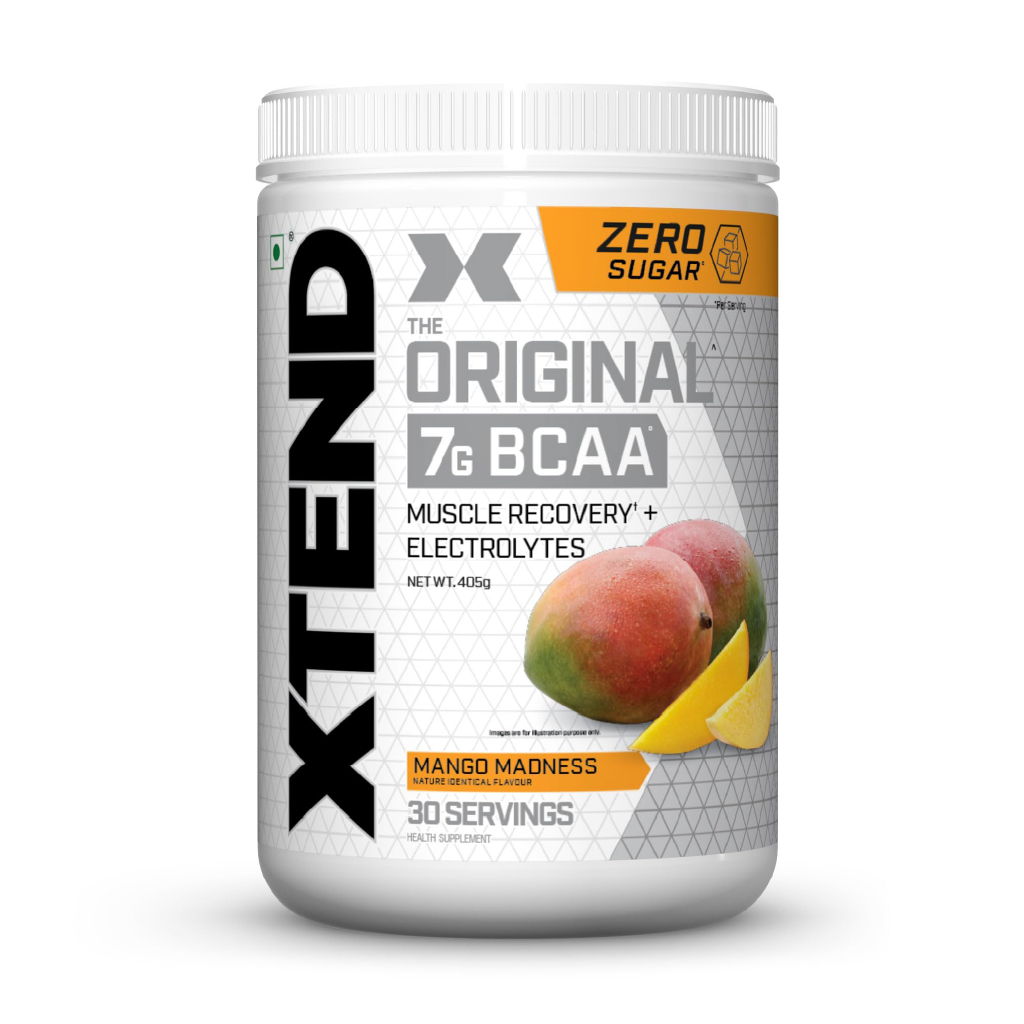 SCI, Xtend BCAAs Mango Madness, Branched-chain amino acids powder with mango flavor, 30 servings