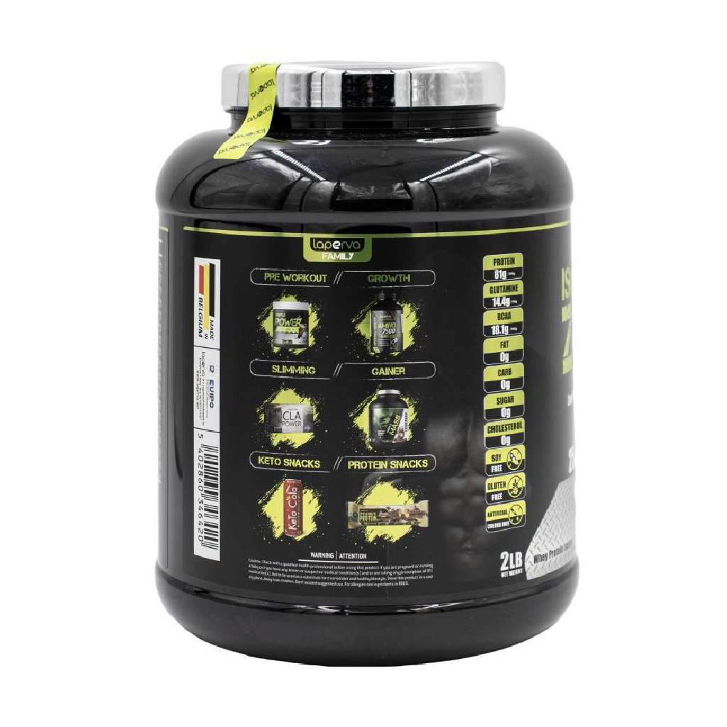 Laperva, ISO Triple Zero Belgian Chocolate Protein Powder, High protein low carb powder, 2lb